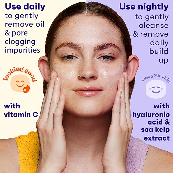 CLEAN & CLEAR 2-PACK OIL-FREE FACIAL CLEANSERS WITH CITRUS SCENT, MORNING BURST AND NIGHT RELAXING, 16 OZ