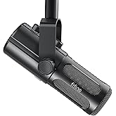 FIFINE Podcast Microphone, USB/XLR Vocal Dynamic Microphone for Streaming, Recording, Broadcast, Content Creator, Studio Microphone for PC with Mute Button, Headphone Monitoring-AmpliTank TANK6