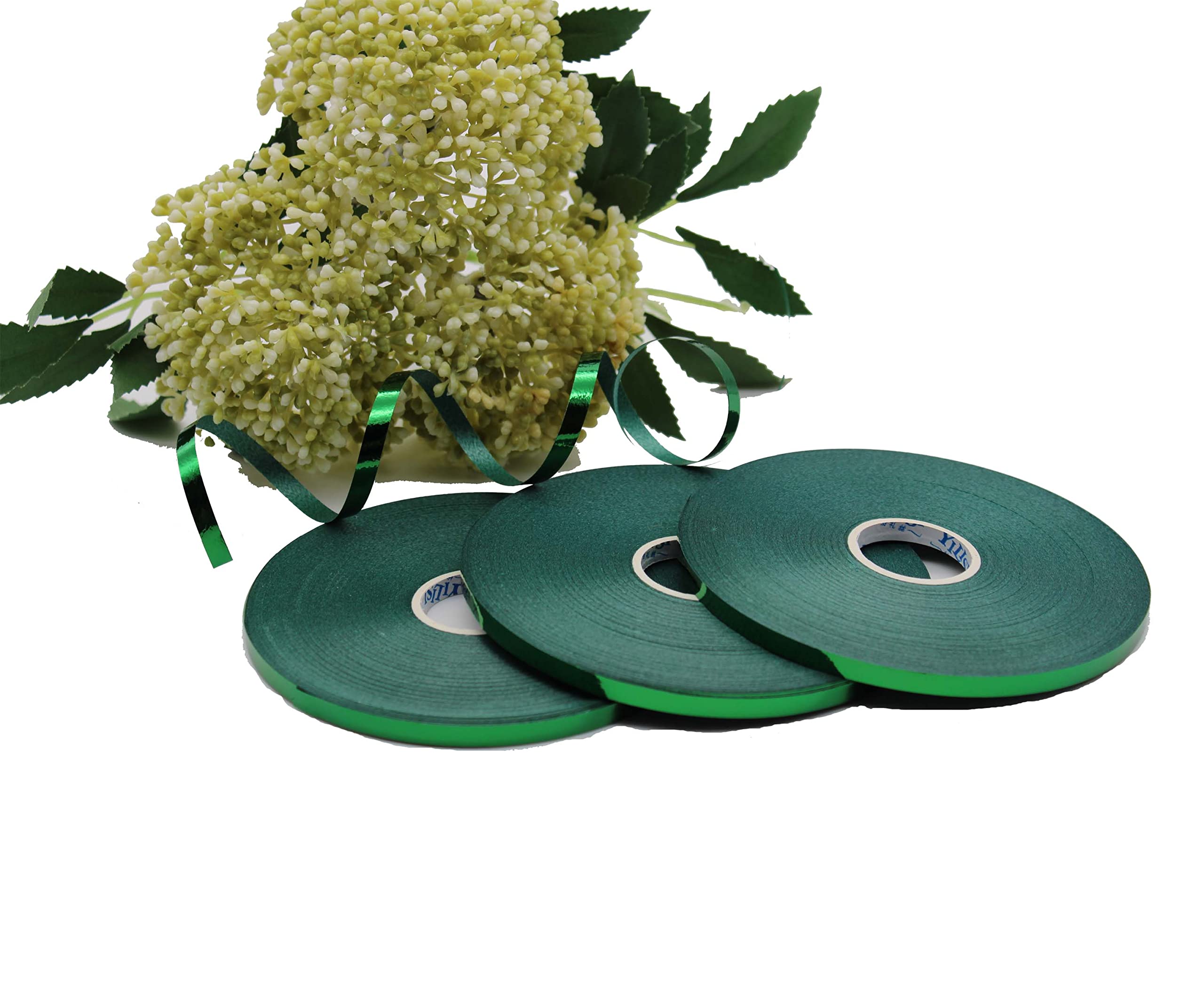Metallic Curling Ribbon Green Foil Ribbon for Gift Wrapping Presents Balloon Ribbon Bows Making Crafting Scrapbooking Accessories 50 Meters