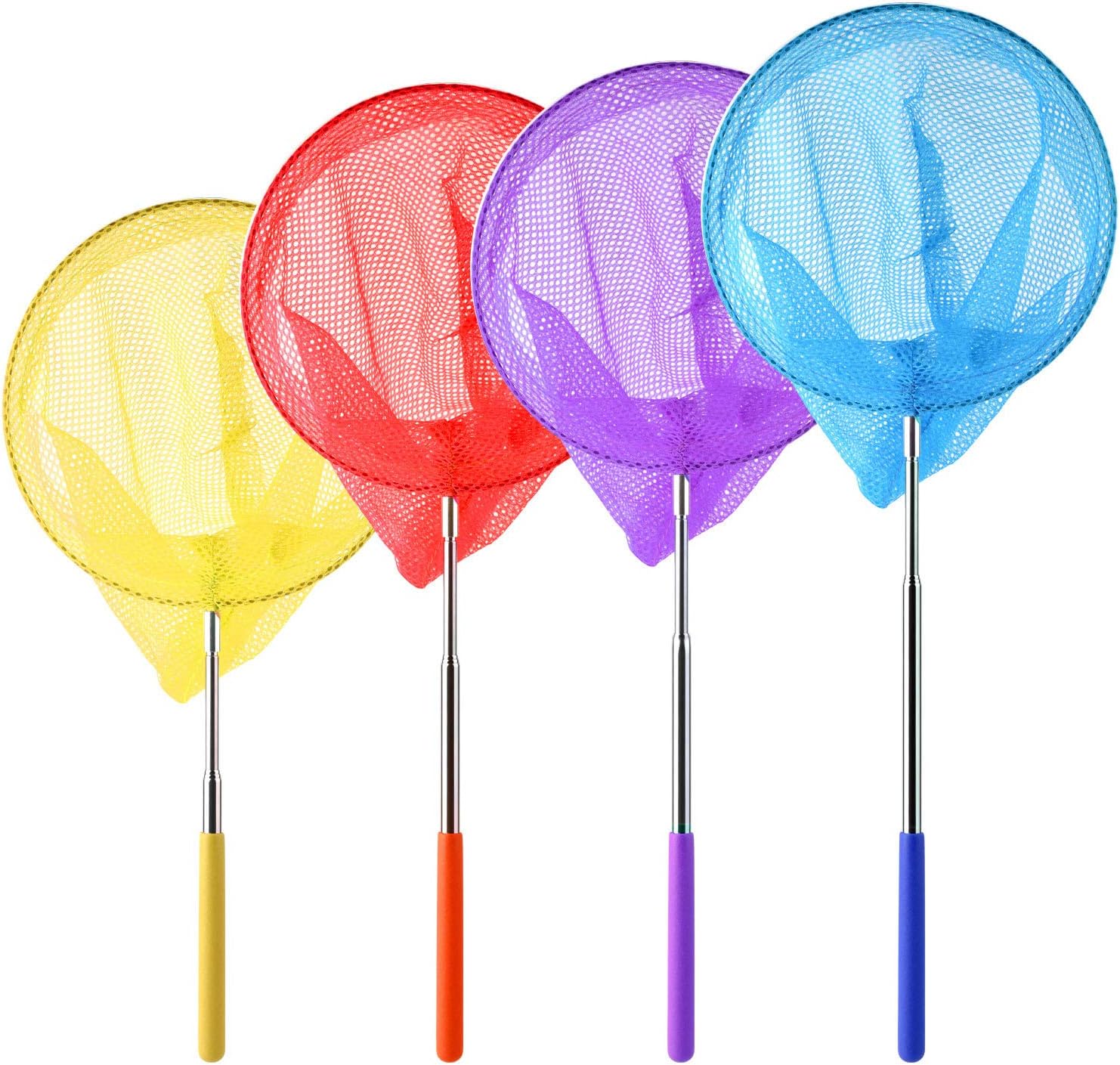 Coopay 4 Pieces Butterfly Nets Telescopic Bug and Insect Catching
