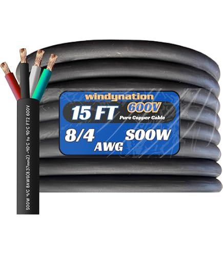 Cable SOOW 8/4 50 Pies Cable SOOW 8/4, 50 Pies, Flexible, Para Interior Y Exterior, 600V - ¡Ideal Para Proyectos Eléctricos! Locoroco Ps4