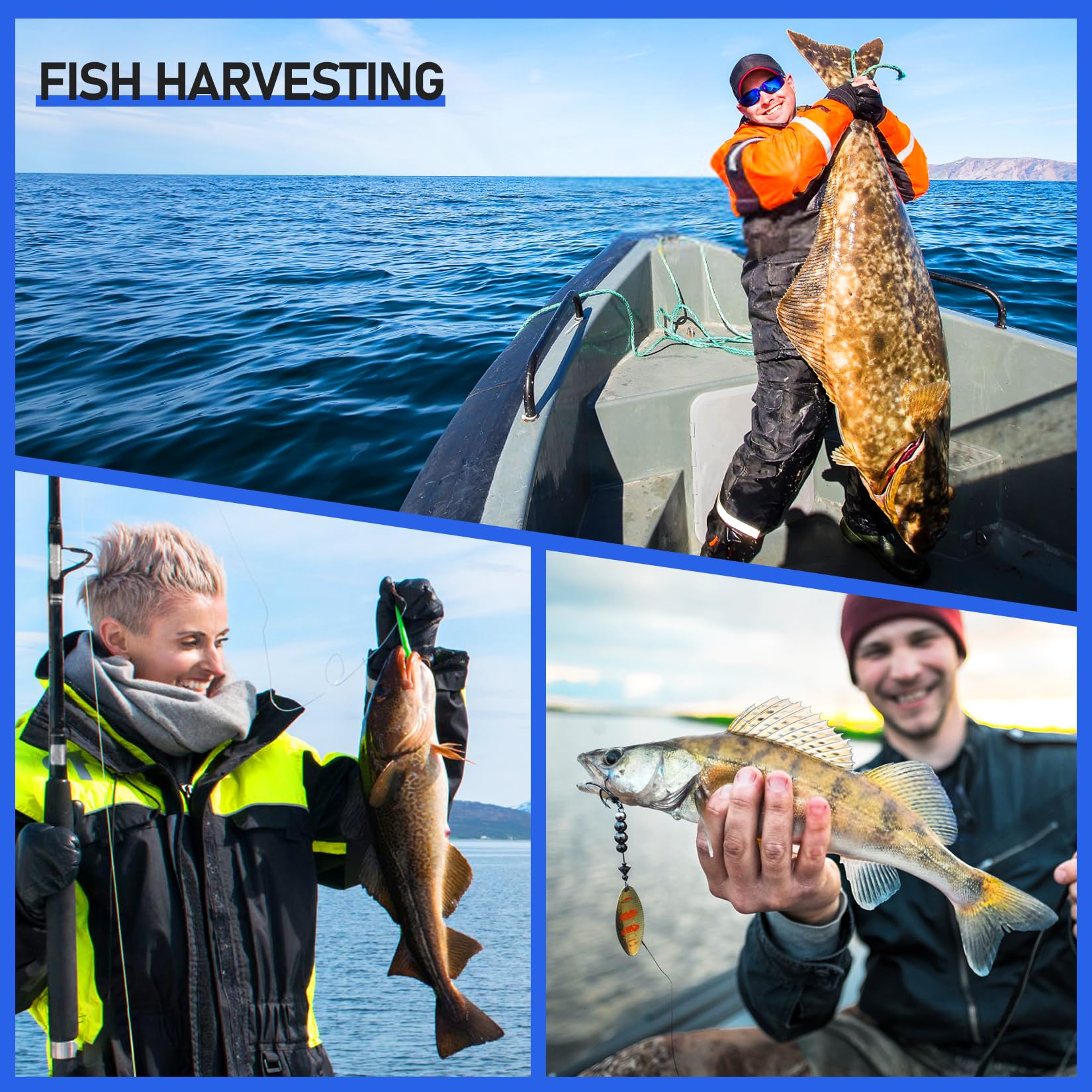 Telescopic Fishing Rod and Reel Combo Kit, 2PACK 6.9FT Carbon Fiber Collapsible Rods, Spinning Reels, Lures and Carrier Bag, Saltwater & Freshwater Travel Fishing Gear for Adults