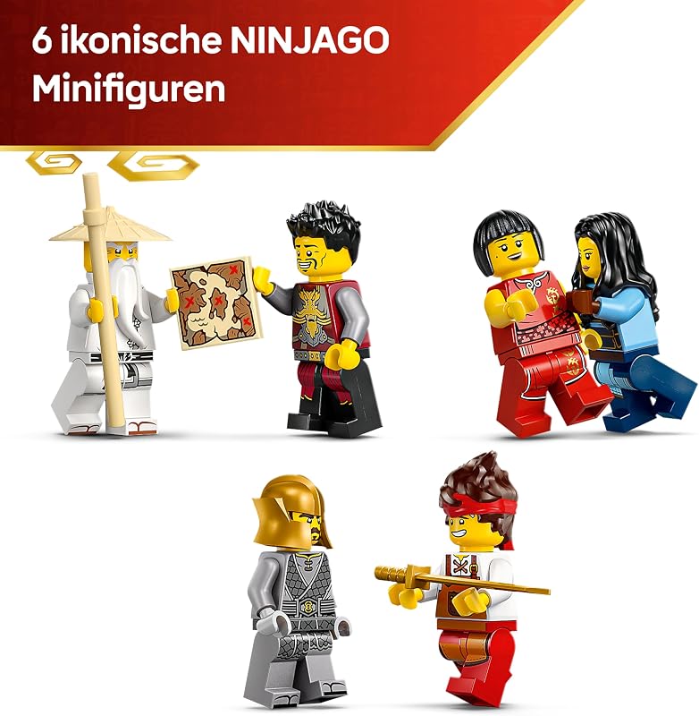 NINJAGO 15-jähriges Jubiläum: Vier-Waffen-Schmiede - Ninja Haus Spielzeug mit sammelbarer Minifigur und Sammelkarten - Nostalgisches Geschenk für Jungen ab 14 Jahren und Erwachsene Fans - 71858 — Foto 6 von 8