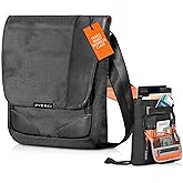 EVERKI Venue X-Large Premium Mini Messenger Bag - Ideal for Mens Crossbody Bag, RFID-blocking Pocket - Ergonomic Strap - Dedicated Compartment up to13-inch iPad Pro, Surface Pro - (EKS622XL) Black
