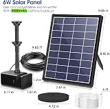 Biling 6W Solar Water Pump with 3000mAh Battery Backup 10 Nozzles Garden Pond view 5