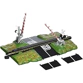 Bachmann Trains E-Z Track Crossing Gate NS Rail with Grey Roadbed N Scale | Snap-Fit E-Z Track, E-Z Track&reg; Crossing Gate, Nickel Silver Rail With Gray Roadbed, 44879