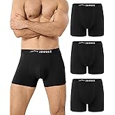 JODUCE 3 Pack Mens Merino Wool Boxer Briefs, Breathable Wool Underwear for Men, Comfortable Moisture Wicking Boxers Shorts