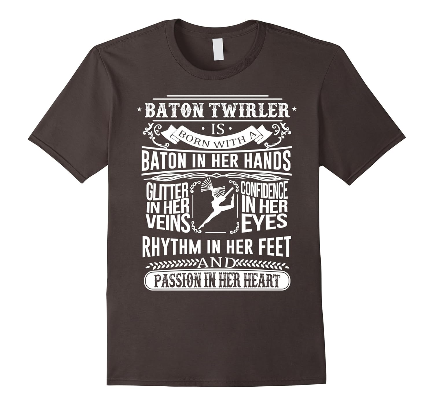 Baton Twirler T Shirt, Girl’s Baton Twirling T ShirtCL Colamaga