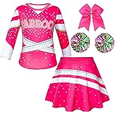 Kids Cheerleader Costume for Girls Cheer Uniform Halloween Party Cosplay