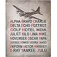 Alpha Bravo Charlie - Military Wall Art, NATO Phonetic Alphabet Military Wall Decor, Patriotic Wall Art Print, Home Decor, Bar Garage Decor, Living Room Decor For Wall, Office Decor, Unframed - 8x10
