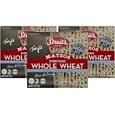 Streit's Whole Wheat "Everything" Matzo, Non-GMO, Vegan, Kosher (3-Pack) | Thin &amp; Crispy Crackers, Sodium Free, Low Fat, Family Owned, Perfect for Soups, Spreads &amp; Snacking