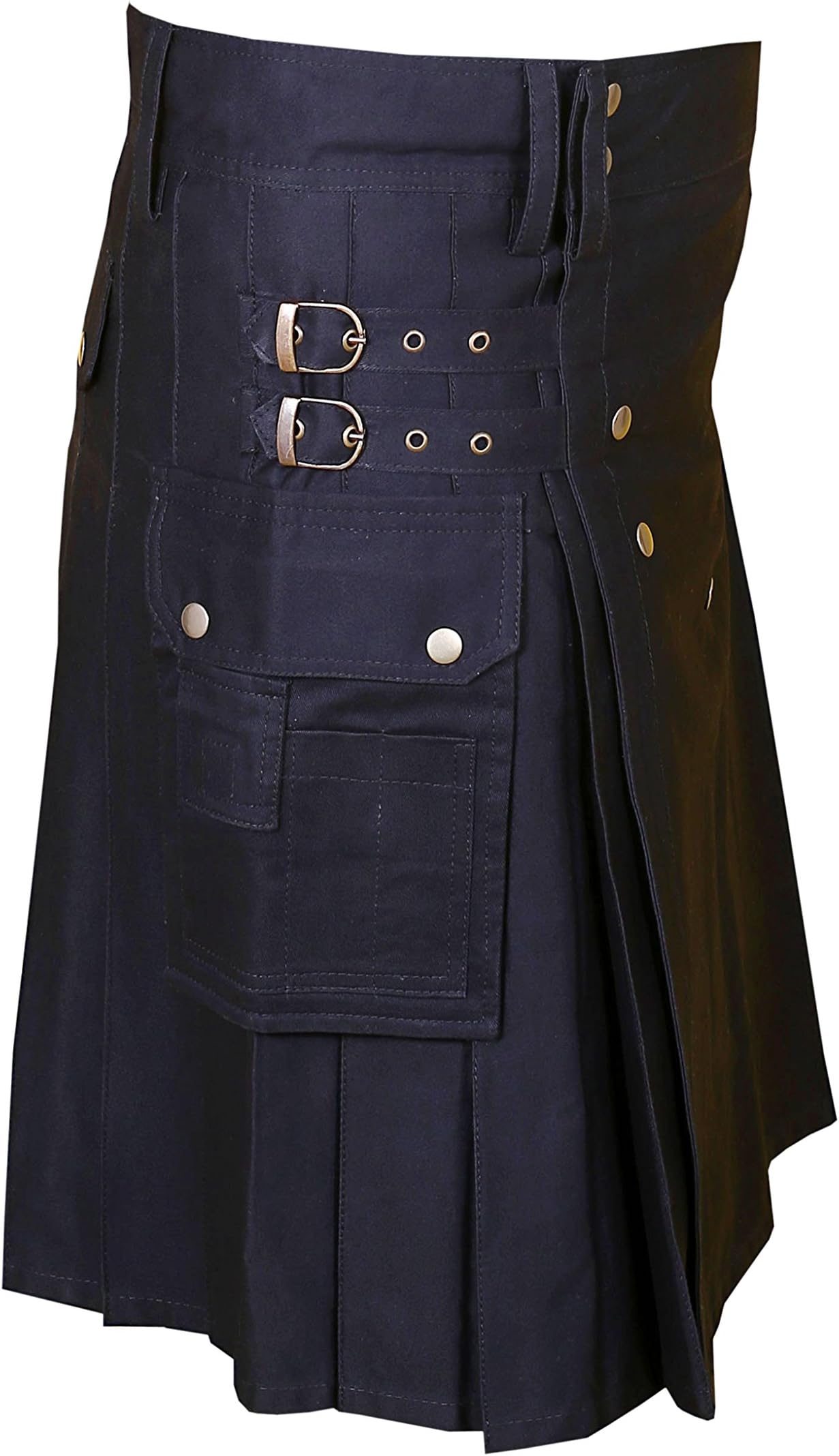 Scottish Designer Men's Black Utility Kilt