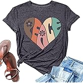 Peace Love Shirts Women Hippie Soul Inspirational Vintage Short Sleeve Graphic Tees Tops