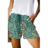 ONLYSHE Womens Casual Drawstring Shorts Summer Elastic Waist Shorts Pocketed Pants