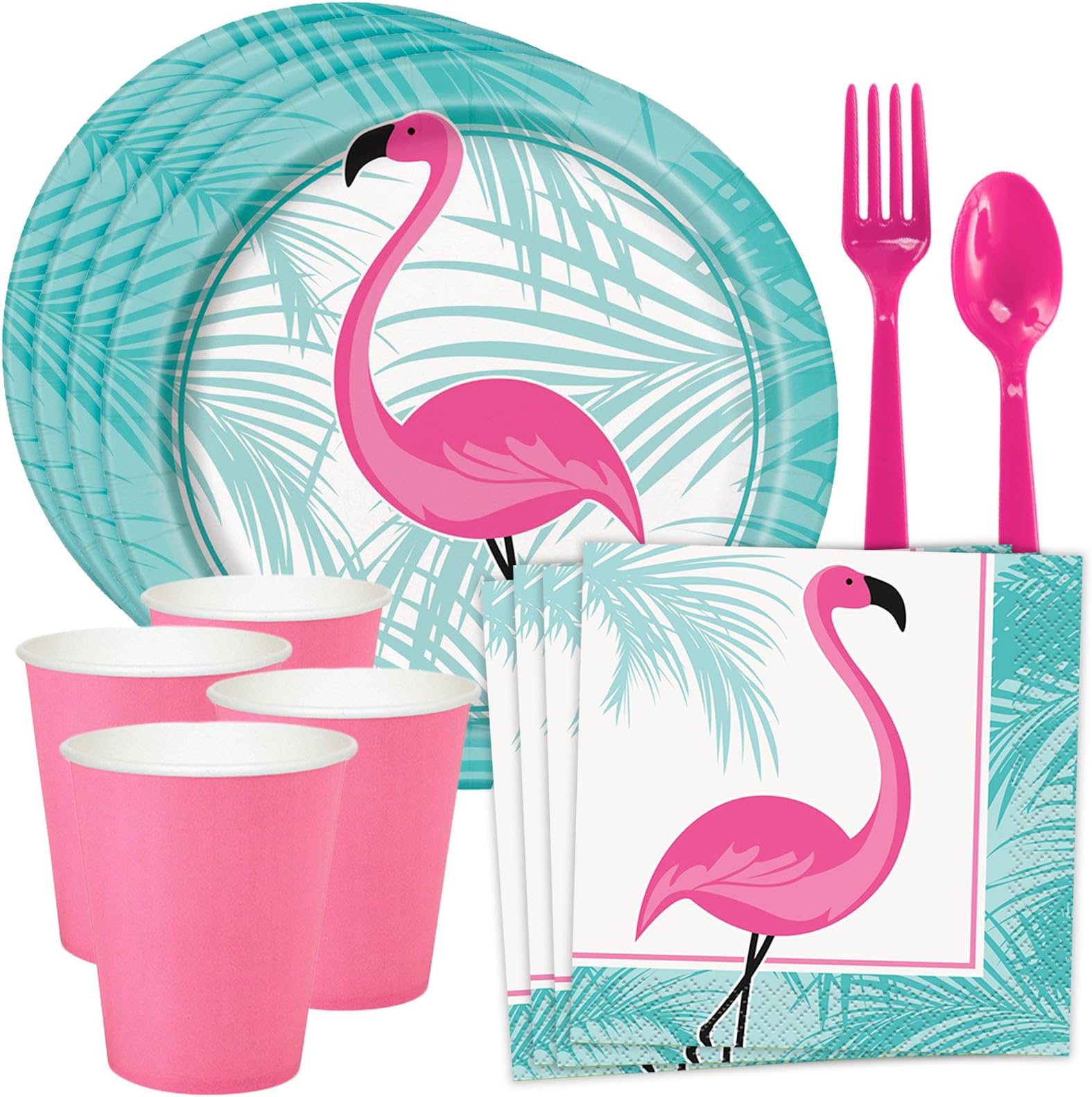 Costume SuperCenter Flamingo Fun Standard Tableware Kit (Serves 8)
