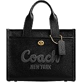 COACH Bubble Leather Cargo Tote 26, B4/Black