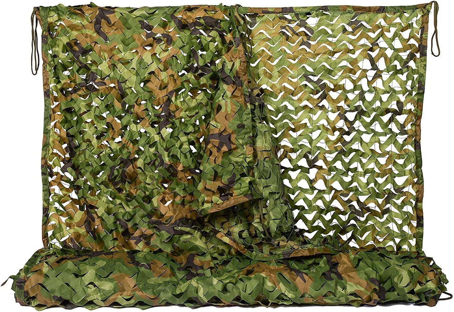 NINAT Woodland Camouflage Netting Army Camo Net for Camping Military Hunting Shooting Sunscreen Nets 1x2M,2x3M,1.5x4M,2x5M,2x6M,2x8M,3x3M,4x5M,4x6M,6x6M