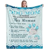 Restlusk Dog Mom Gifts for Women, Mothers Day Blanket for Dog Mom, Annimal Lovers Gifts for Women, Mothers Day Birthday Idea for Puppy Mum Throw Blanket 60x50