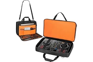 Rexmica DJ Controller Bag Compatible with Pioneer DDJ-FLX4/ DDJ-400/ DDJ-SB2/ DDJ-SB3, Padded DJ Controller Carrying Case wit