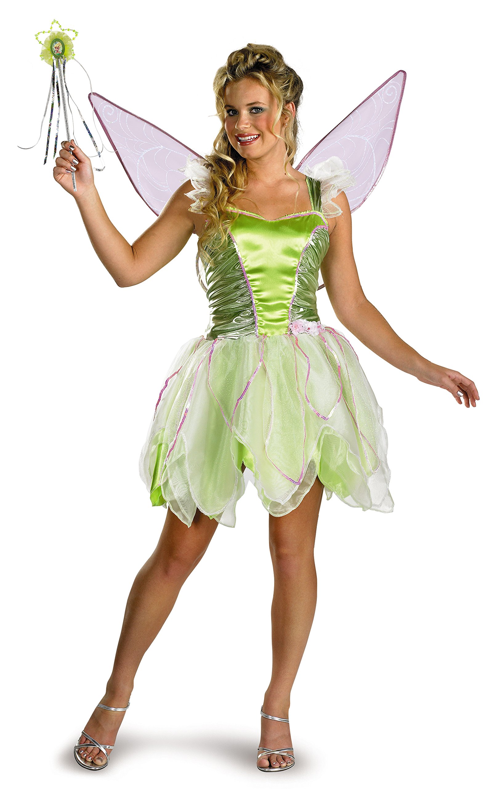 Photo 1 of ** incomplete** Disguise Women's Disney Fairies Tinker Bell Deluxe Costume, Green, Junior- 7-9