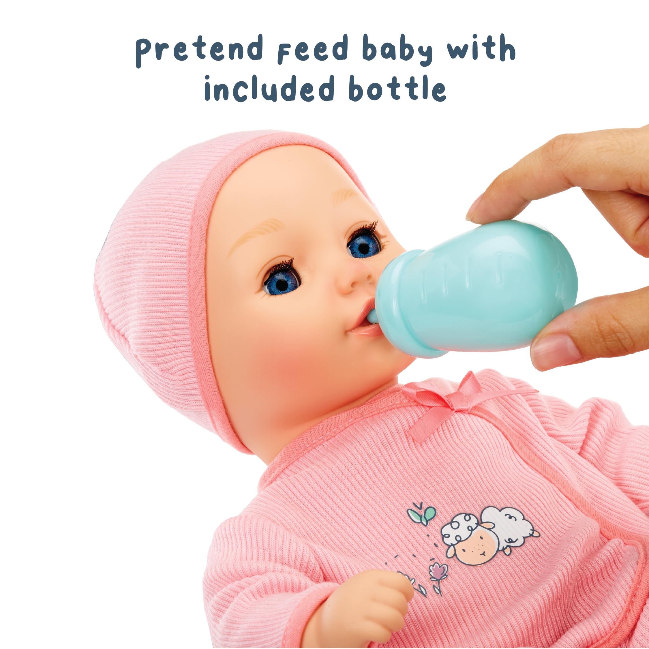 Baby Born My First Baby Annabell - Blue Eyes: Realistic Soft-Bodied Doll for Kids Ages 1 & Up, Eyes Open & Close, Doll with Bottle