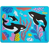 Munchkin&reg; WildLove Reversible Silicone Placemat for Kids, 1pk, Orca