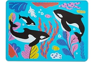 Munchkin® WildLove Reversible Silicone Placemat for Kids, 1pk, Orca