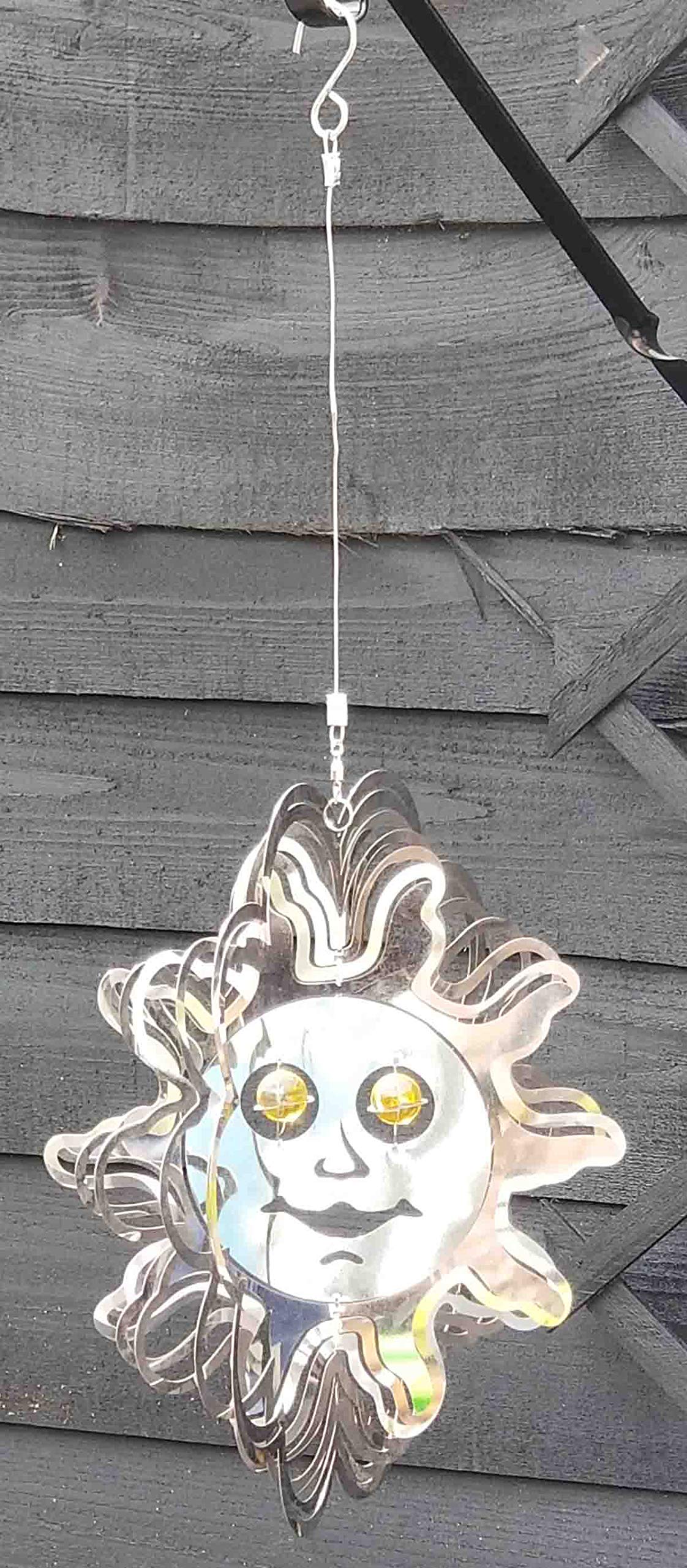 Stainless Steel Wind Spinner - 3D Mobile - Sun Face Spinner