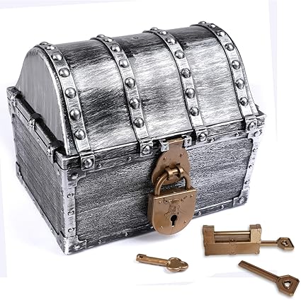 toy treasure chest with lock