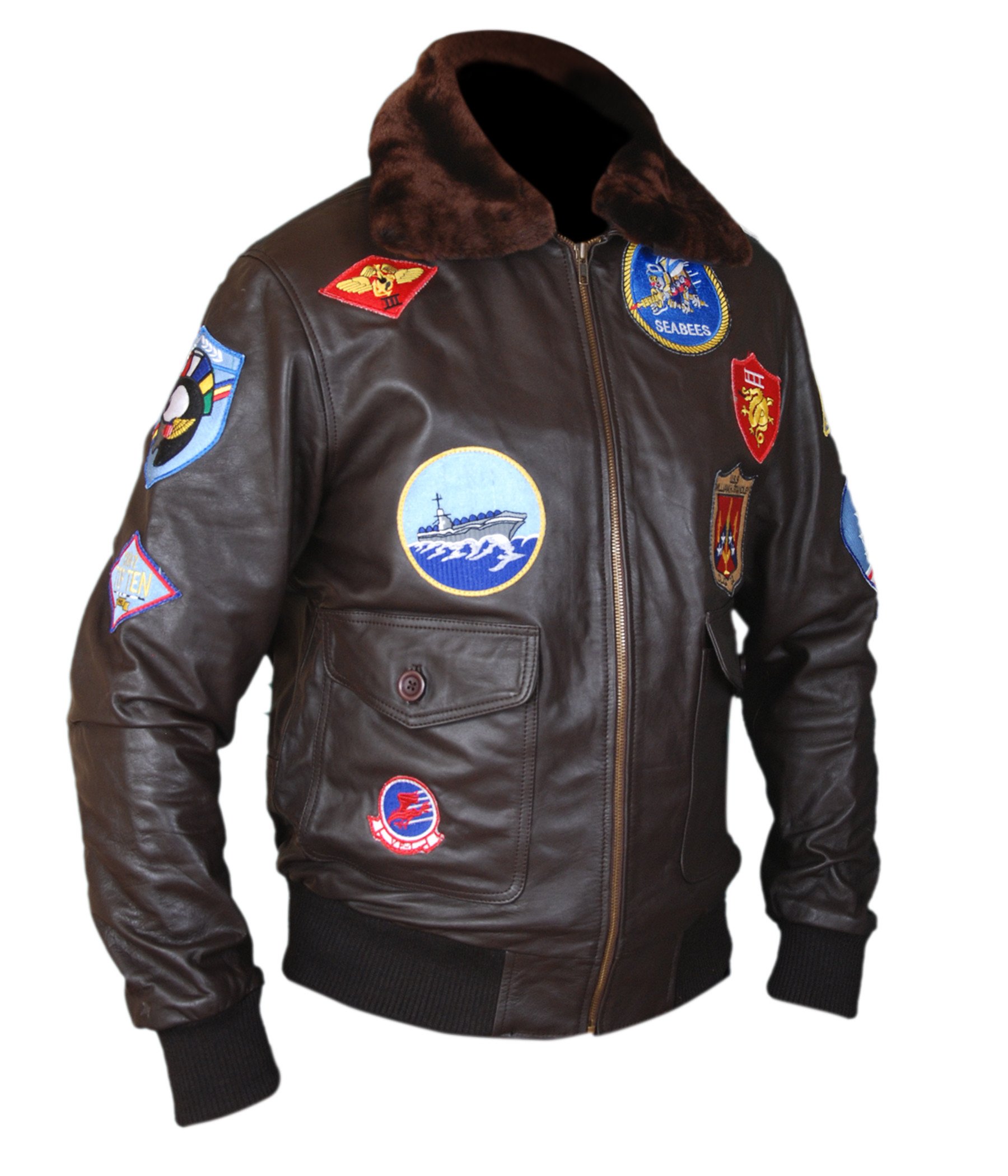 Top Gun Maverick Flight Jacket 10 F&H Men's Top Gun Pete Maverick Tom Cruise Flight Bomber Jacket Fashion