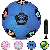 Lemmeko Indoor Soccer Ball Size 3 Toddler Kids Soccer Ball, Silent Soccer Balls Gifts for Boys Girls 1-5 Years, Soft Foam House Balls Soccerball with Pump
