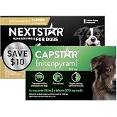 CAPSTAR Flea Treatment for Dogs Over 25 lbs (6 Doses) + NEXTSTAR Flea and Tick Prevention for Medium Dogs 23-44 lbs (1 Dose) Bundle