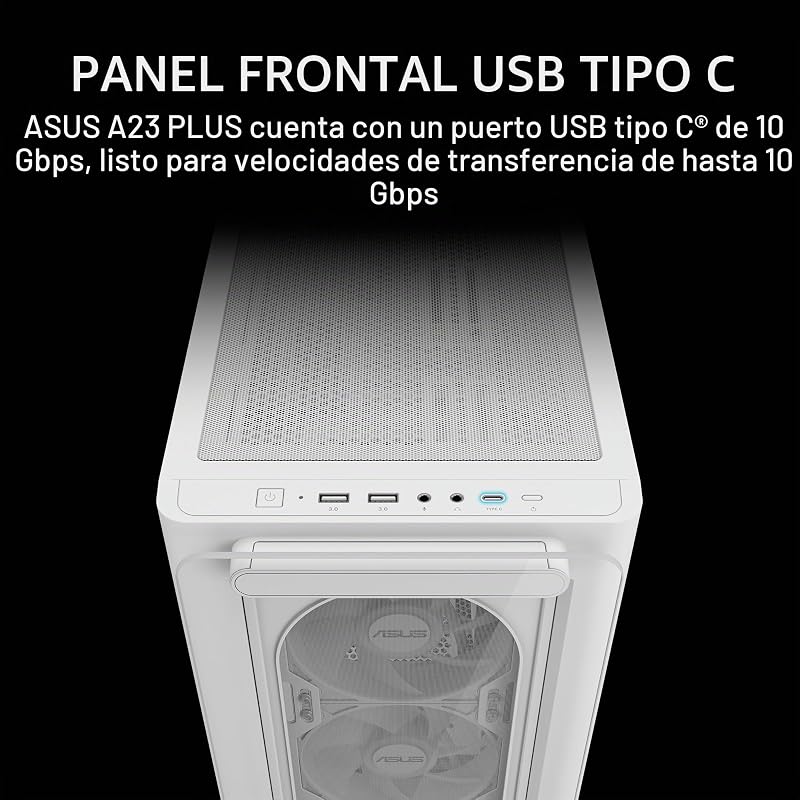 A21 Plus - Chasis mATX (Compatible con disipador de CPU de 165 mm, radiadores de 360 mm, Tarjeta gráfica de 380 mm, Fuente de alimentación ATX, Placa Base con Conector Oculto, Color Blanco)