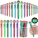 Gersoniel 24 Pcs Coworker Thank You Gifts Luminous Dumpster Fire Pens Bulk 6-in-1 Multicolor Ballpoint Pens Funny Emotional Support Employee Appreciation Gifts for Staff Team (Multicolor)