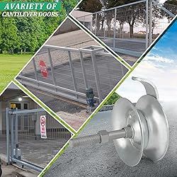 Wmebee 2 Pack Sliding Gate Rollers 5" Steel Pipe
