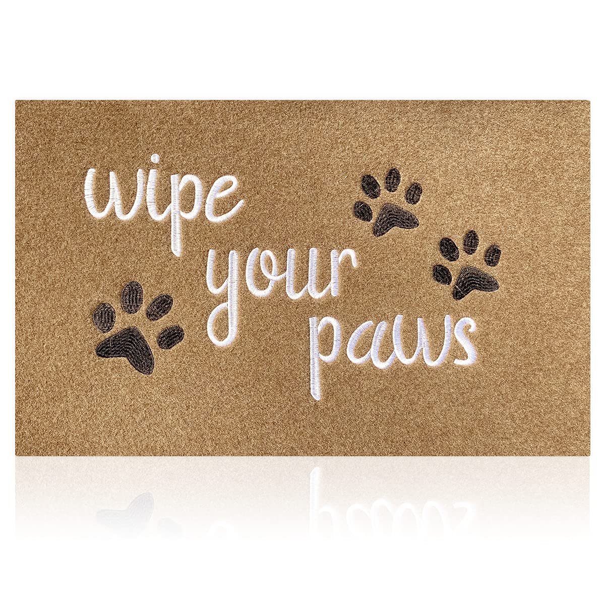HLFMVWE Welcome Mat for Front Door Wipe Your Paws Doormat Rubber Non Slip Backing Funny Doormat Indoor Outdoor Rug Inside Brown Dirt Mat for Entryway Front Door Porch