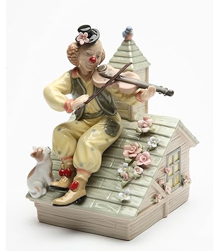 Amazon.com: Cosmos Gifts 20867 Clown with Violin Musical Ceramic