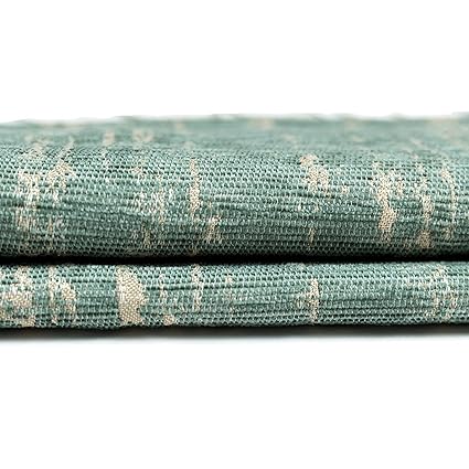 Mcalister Textiles Textured Chenille Duck Egg Blue Metallic