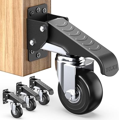 HOLKIE Heavy Duty Retractable Castors w/ Lifting Function 315kg Load Workbench