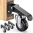 HOLKIE Retractable Casters Heavy Duty Casters with Lifting and Lowering Function Maximum Load of 700 lbs (4 casters) for Workbenches or Other Equipment