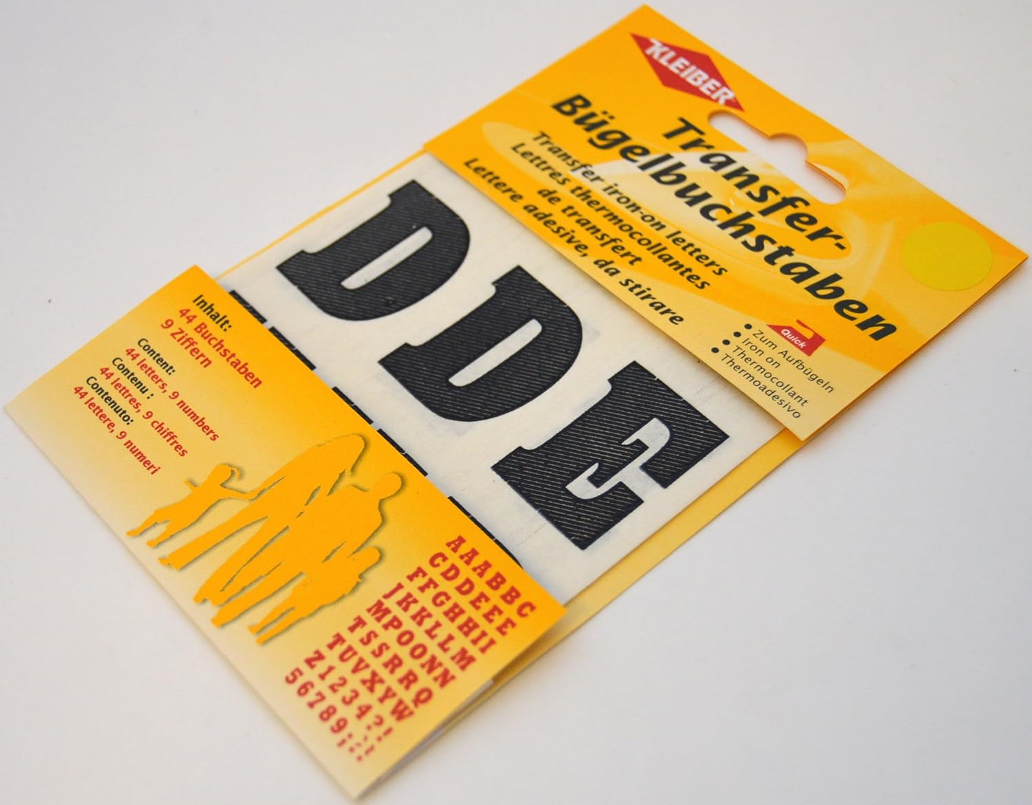 Kleiber Iron on letters and numbers, Black, 3.5cm x 2.5 cm - Image 3