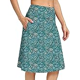 Womens Skorts Modest Knee Length Skirts Athletic Midi Active Running Skirt