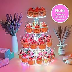 YestBuy 4 Tier Round Cupcake Stand – Premium