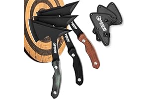 Dream Reach Professional Throwing Axe Set – 3-Pack High-Carbon Steel Throwing Axes for Backyard with Sheaths and Ergonomic Handles for Competition and Recreation, for Men