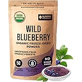 Wild Blueberry Powder Organic, USDA Certified, for Smoothies, Baking and Flavoring, Rich in Antioxidants and Vitamin C, Organic Blueberries are Handpicked from Nordic Forests and Freeze Dried, 6oz