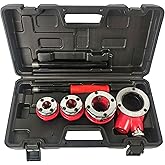 TEXALAN Pipe Threading Tool with Ratchet Handle 3 Stock Dies 1/2", 3/4", 1" (NPT) Plumbing
