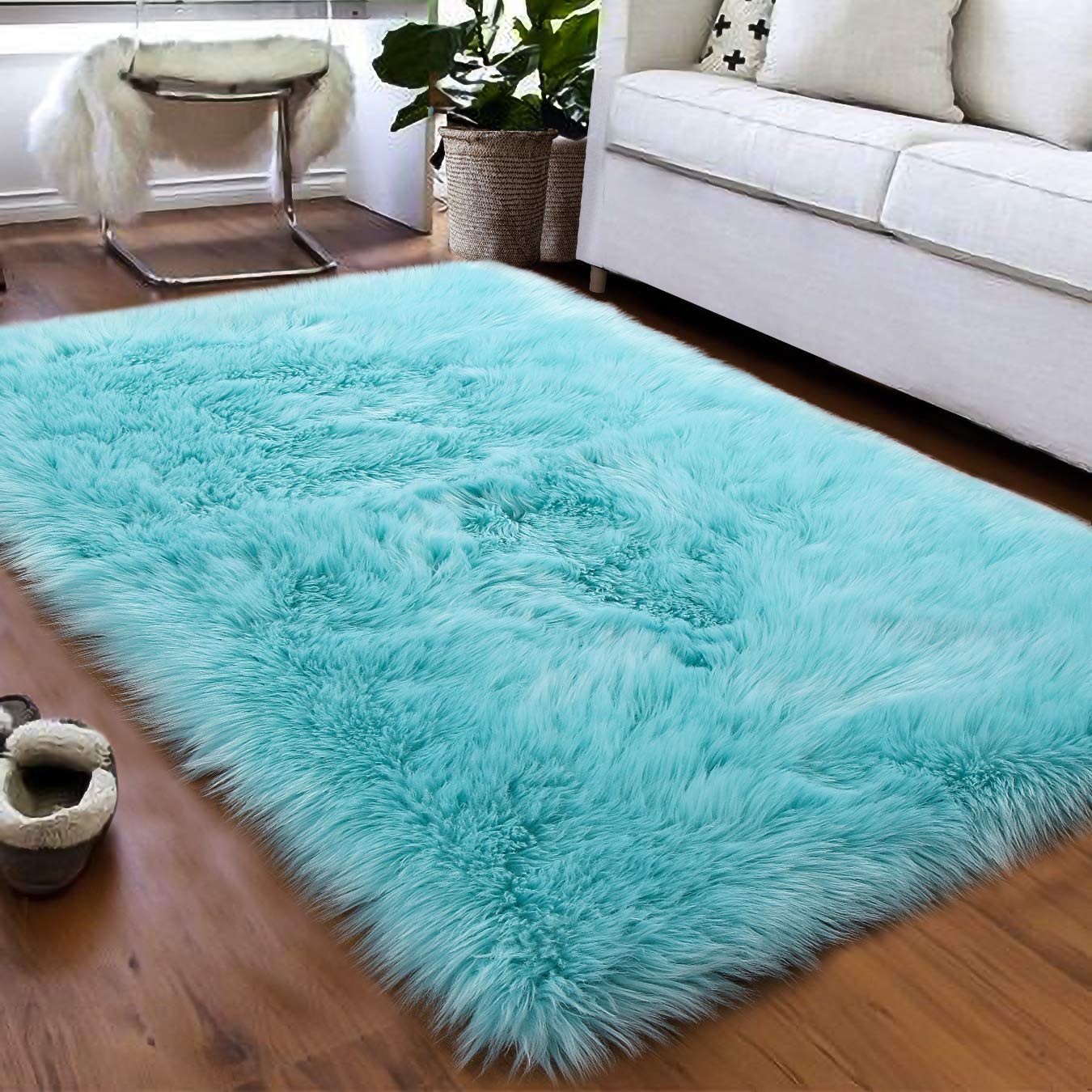 Best light blue living room rug