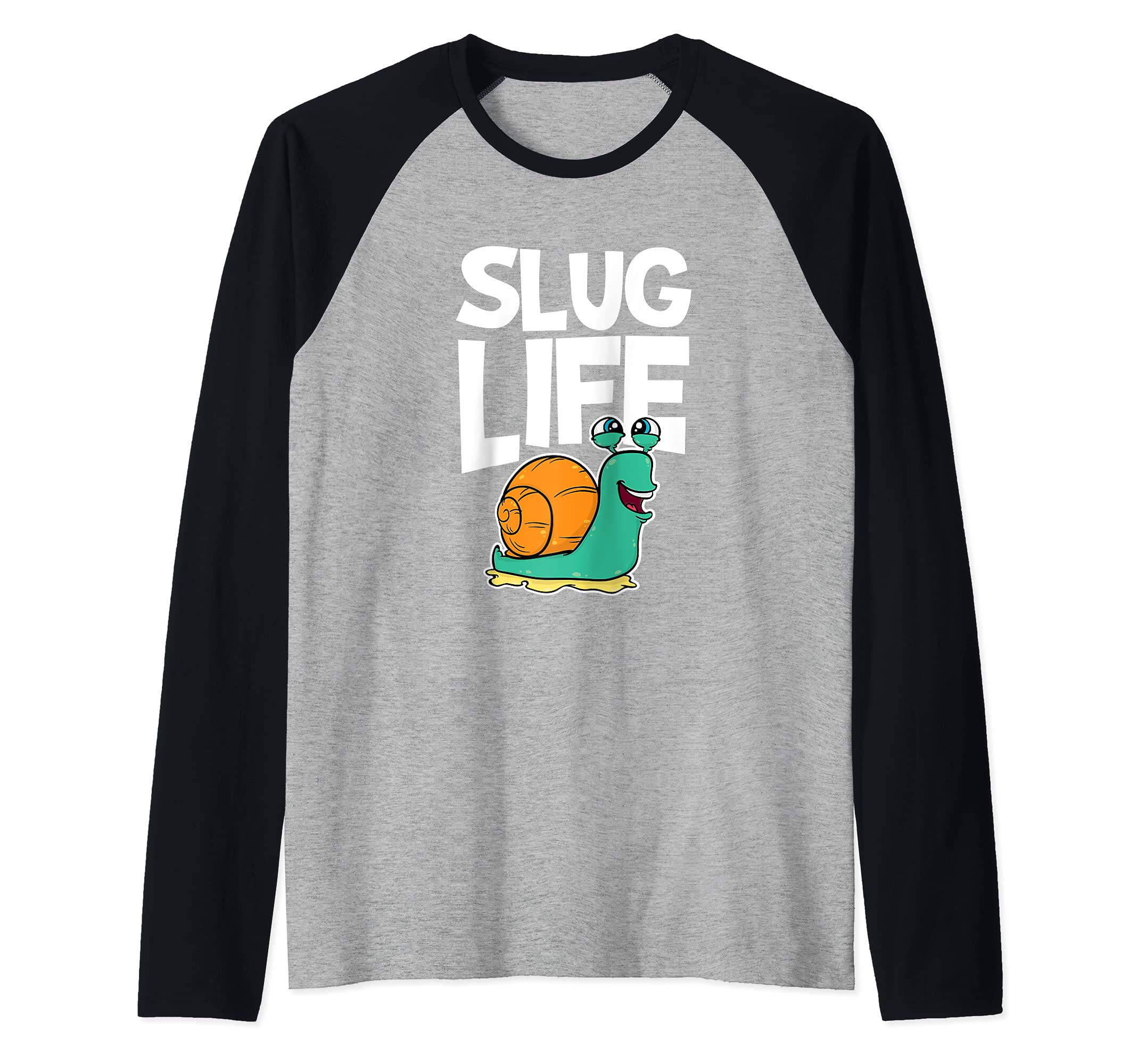 Garden Snail Lover I Funny Slug Life Raglan Baseball Tee