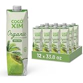 COCOXIM Ready to Drink Organic Coconut Water,33.8 oz, Pack of 12,Zero Sugar | 100% Natural &amp; Fresh with electrolytes and nutrients, Halal and Kosher certified,Alternative for sports Drink and Soda