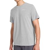 Reebok Men's Small Logo Crewneck T-Shirt, Standard Fit, Lightweight Cotton-Poly Jersey Fabric